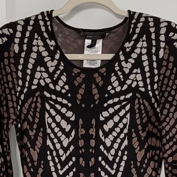 BCBGMaxazria Stretch Printed Long Sleeve Dress - Picture 9 of 9